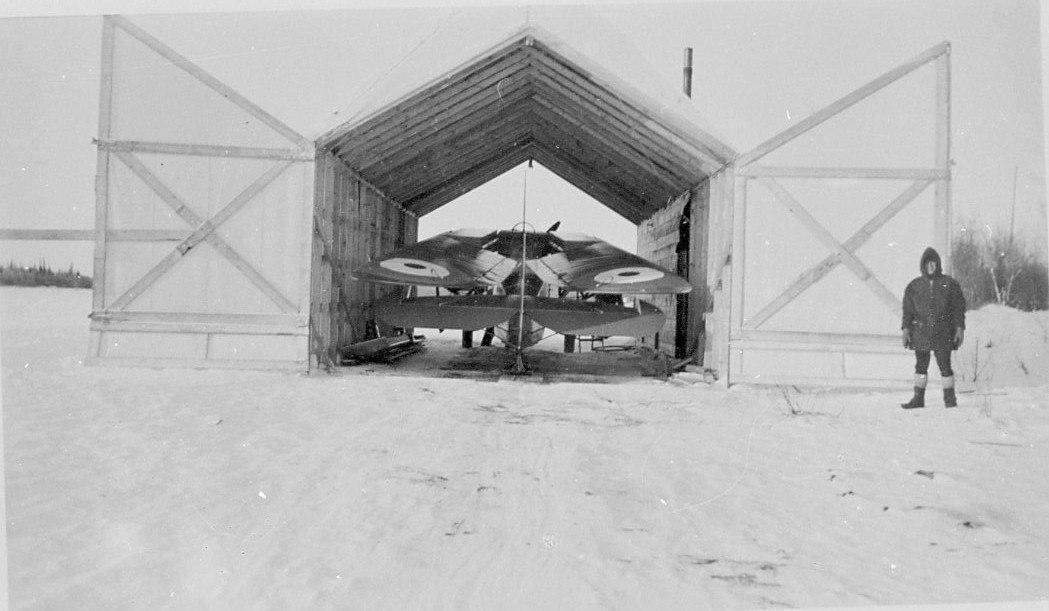Fairchild 71 with wings folded inside shelter 10-305-232[1]