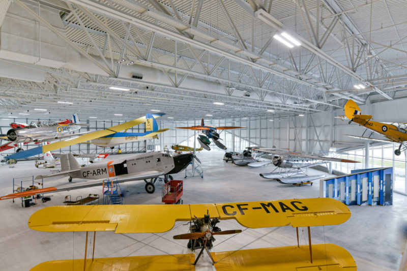 Museum interior image of planes