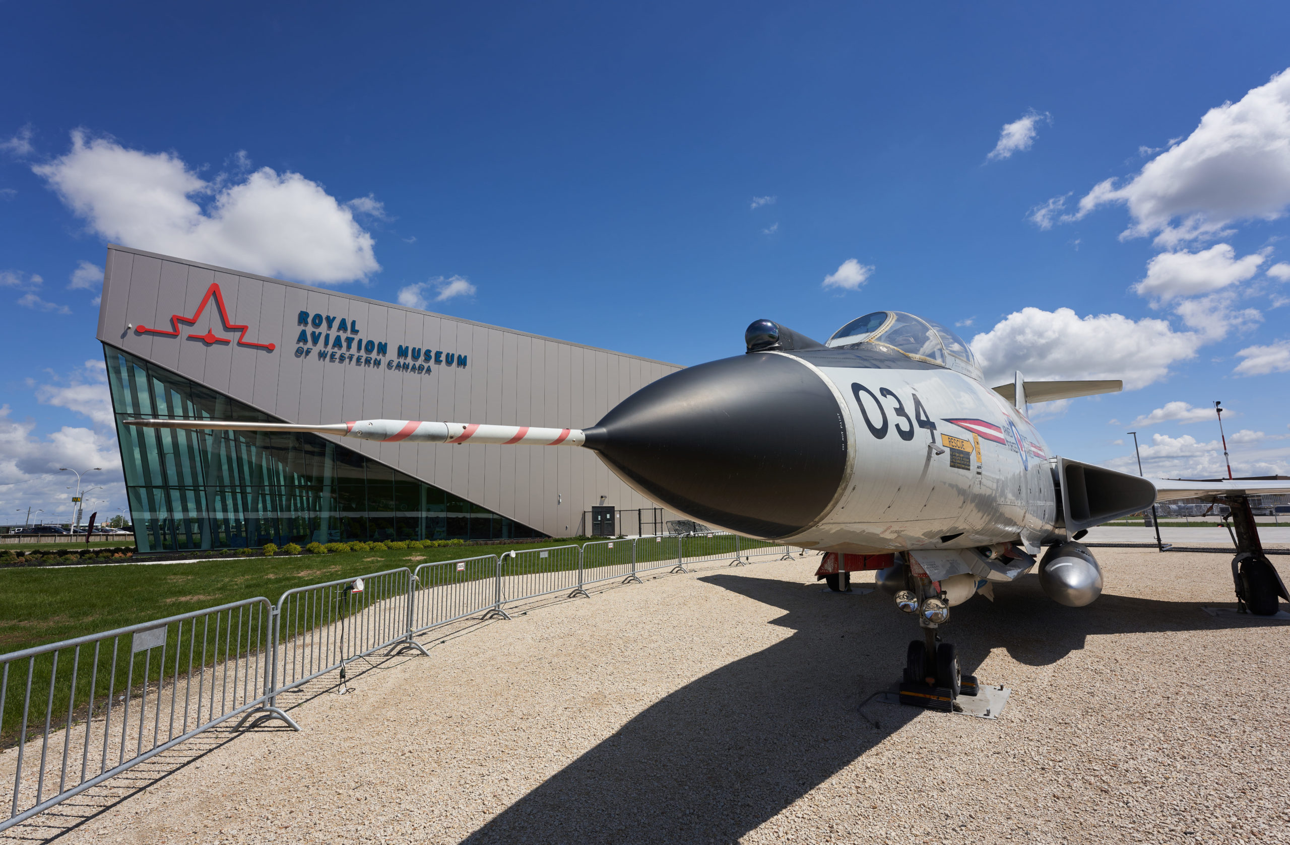 Image of CF-101 Voodoo in front of Royal Aviation Museum
