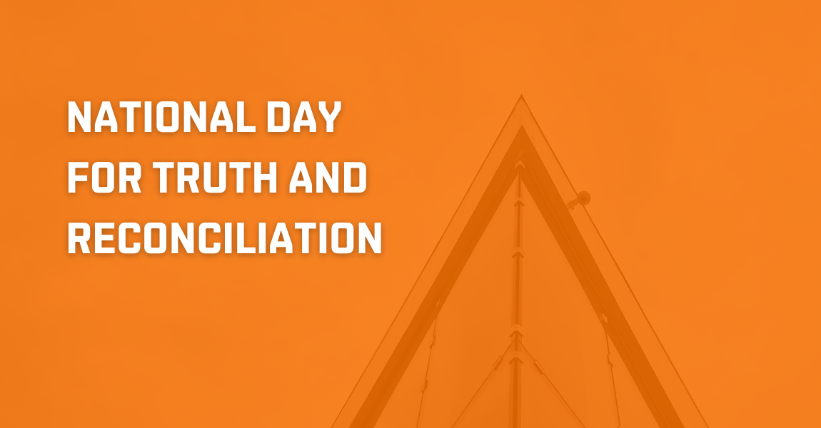 RAMWC museum on an orange background with caption of National Day for Truth and Reconciliation