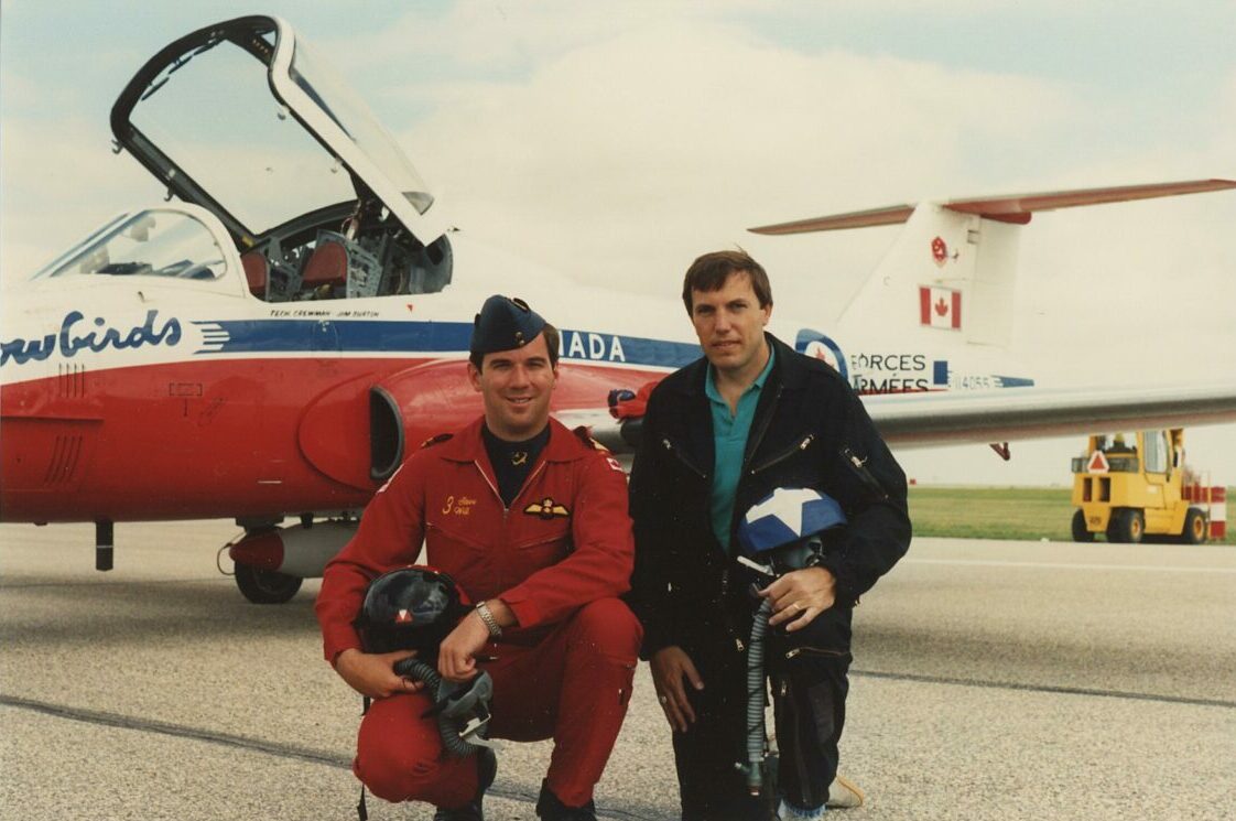 Ron Lapp and Snowbird pilot Captain Steve Will c.June 1990
