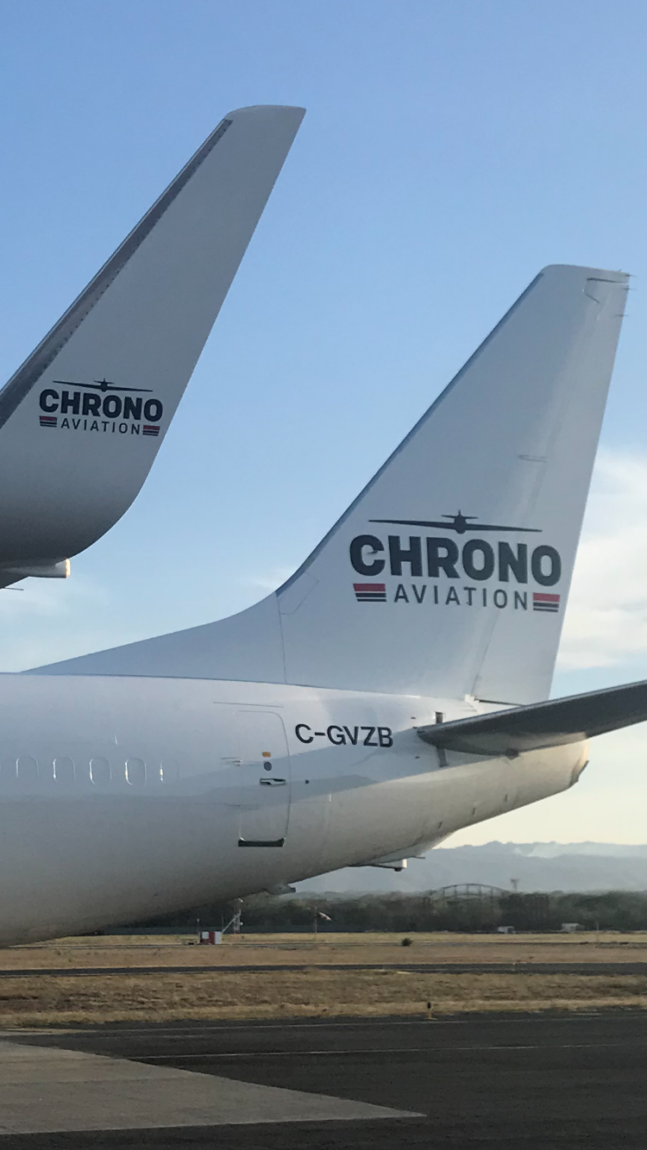 Chrono Aviation Boeing 737-800 cargo plane tail