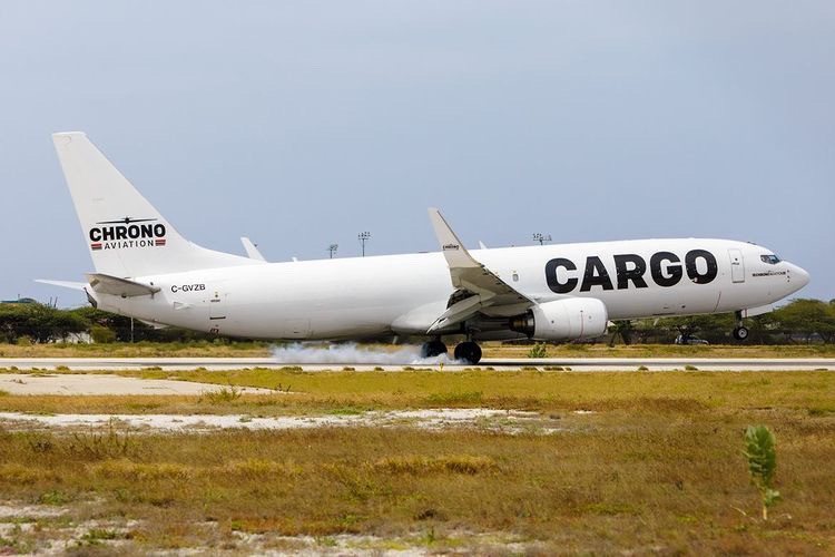 Chrono Aviation Boeing 737-800 cargo plane on runway