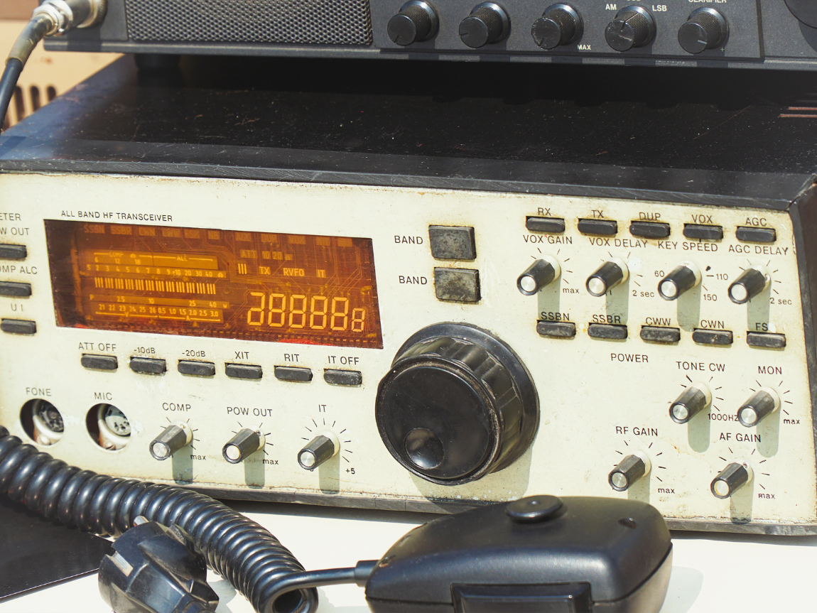 Closeup of a ham radio