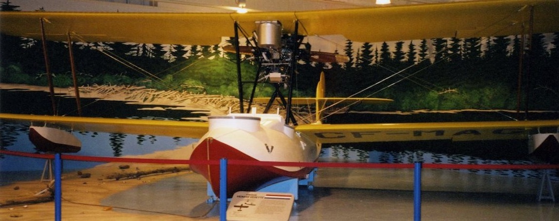 A replica Vickers Vedette flying boat on display at the Western Canada Aviation Museum