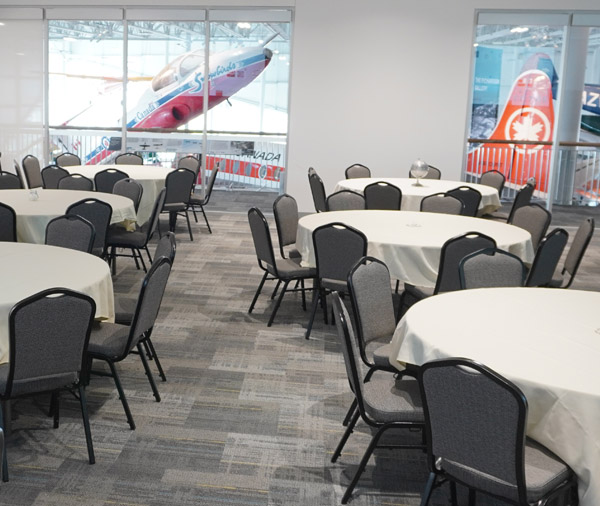 main meeting room at the Royal Aviation Museum of Western Canada