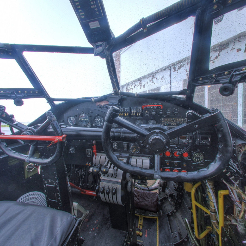 Cockpit of the Mynarski Memorial Lancaster, C-GVRA
